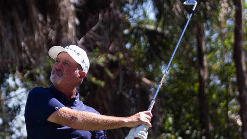 Jerry Kelly watches the ball during the Chubb Classic's final round on Sunday, Feb. 20, 2022 at the Tibur n Golf Club in Naples, Fla.
Ndn 20120430 Chubb Classic Final Round 0394