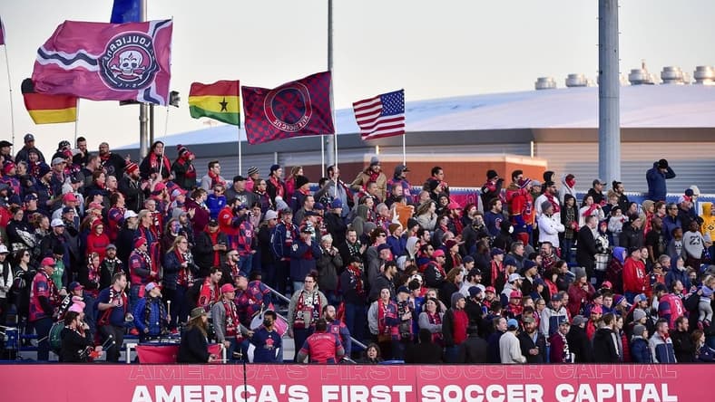 Mar 25, 2022; St.Louis, MO, USA;  A general view of the fans in the stands before the inaugural MLS NEXT Pro match between the St. Louis City 2 and the RNY FC at Hermann Stadium. Mandatory Credit: Jeff Curry-USA TODAY Sports