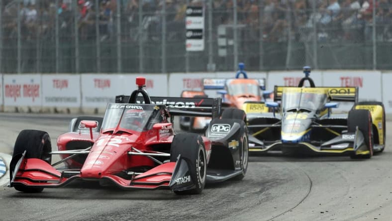 Will Power, driver of the Verizon Team Penske Chevrolet drives through Turn 1 during the IndyCar series Detroit Grand Prix on Sunday, June 5, 2022, on Belle Isle in Detroit.

Grand Prix2