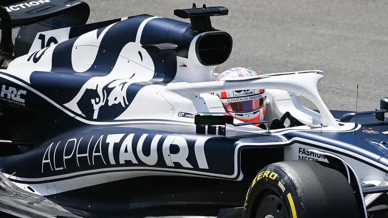Jun 17, 2022; Montreal, Quebec, CAN; Alpha Tauri driver Pierre Gasly of France races in the hairpin turn during the first free practice session at Circuit Gilles Villeneuve. Mandatory Credit: David Kirouac-USA TODAY Sports