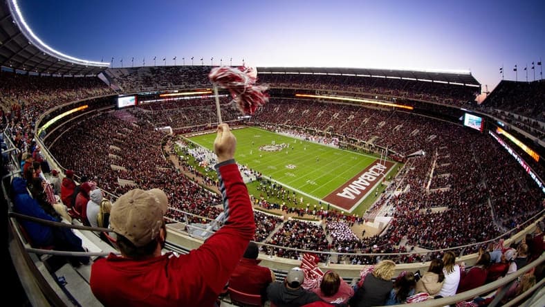 Nov 10, 2018; Tuscaloosa, AL, USA; A general view of  Bryant-Denny Stadium during the game against Mississippi State Bulldogs. Mandatory Credit: Marvin Gentry-USA TODAY Sports