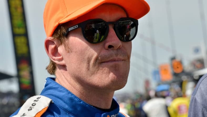 Chip Ganassi Racing driver Scott Dixon (9) stands in the pit Sunday, May 29, 2022, after the 106th running of the Indianapolis 500 at Indianapolis Motor Speedway