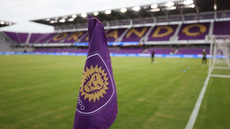 Jun 18, 2022; Orlando, Florida, USA; A general view of the stadium before the start of a match featuring the Houston Dynamo and Orlando City at Exploria Stadium. Mandatory Credit: Nathan Ray Seebeck-USA TODAY Sports