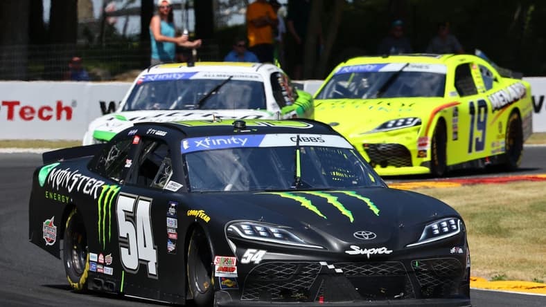 Jul 2, 2022; Elkhart Lake, Wisconsin, USA; Xfinity Series driver Ty Gibbs (54) during the Henry 180 at Road America. Mandatory Credit: Mike Dinovo-USA TODAY Sports