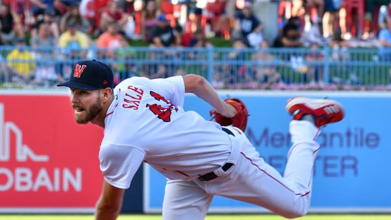 Boston Red Sox ace Chris Sale takes the pitcher's mound at Polar Park for a rehab start for the WooSox on Wednesday.
Spt Woosox Sale6 0707