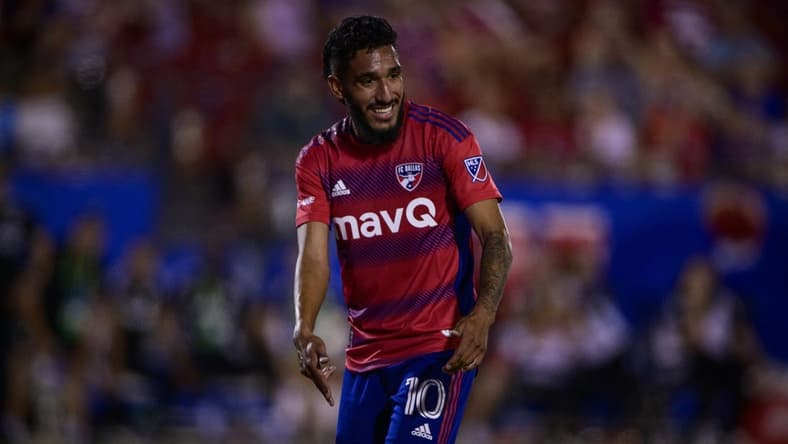 Jul 4, 2022; Frisco, Texas, USA; FC Dallas forward Jesus Ferreira (10) in action during the game between FC Dallas and Inter Miami at Toyota Stadium. Mandatory Credit: Jerome Miron-USA TODAY Sports