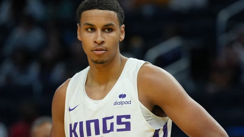 Jul 3, 2022; San Francisco, CA, USA; Sacramento Kings forward Keegan Murray (13) during the third quarter against the Miami Heat at the California Summer League at Chase Center. Mandatory Credit: Darren Yamashita-USA TODAY Sports