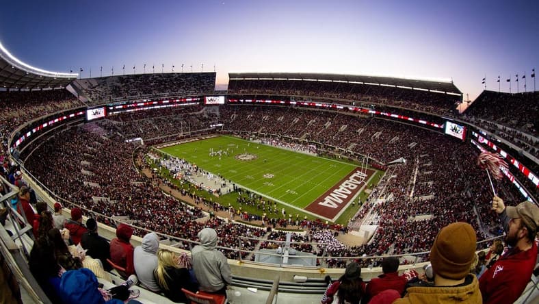 Nov 10, 2018; Tuscaloosa, AL, USA; A general view of  Bryant-Denny Stadium during the game against Mississippi State Bulldogs. Mandatory Credit: Marvin Gentry-USA TODAY Sports
