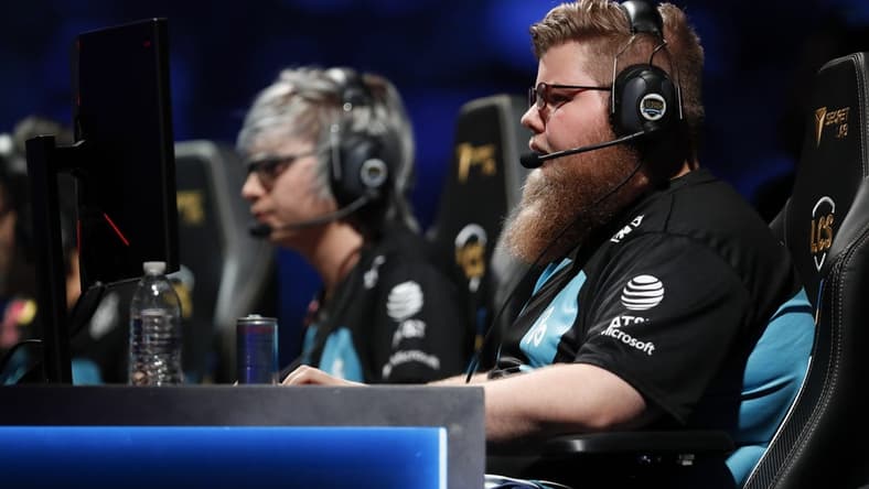 Aug 25, 2019; Detroit, MI, USA; Cloud9 player Tristan Stidam plays during the LCS Summer Finals event against Team Liquid at Little Caesars Arena. Mandatory Credit: Raj Mehta-USA TODAY Sports
