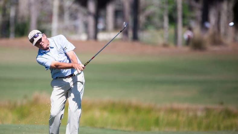 Scott Dunlap hits the ball during the Chubb Classic's final round on Sunday, Feb. 20, 2022 at the Tibur  n Golf Club in Naples, Fla.

Ndn 20220220 Chubb Classic Final Round 0219