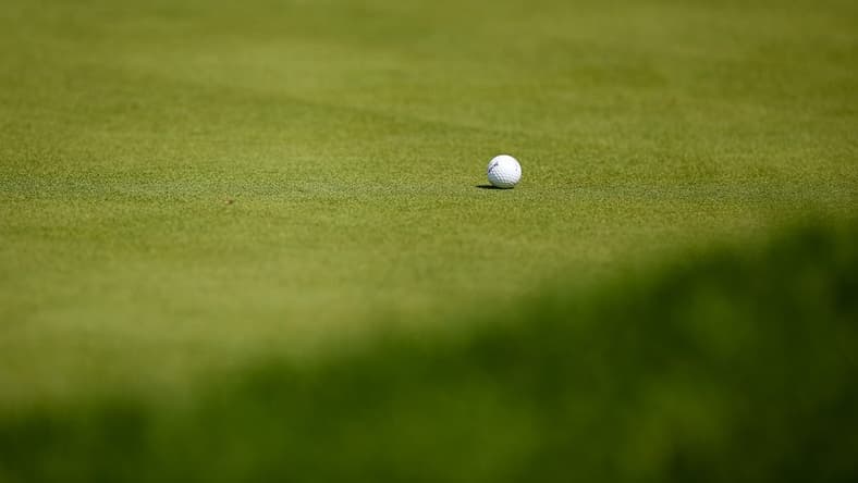 Jun 25, 2022; Bethesda, Maryland, USA; A general view as ball is seen on the 17th green during the third round of the KPMG Women's PGA Championship golf tournament at Congressional Country Club. Mandatory Credit: Scott Taetsch-USA TODAY Sports
