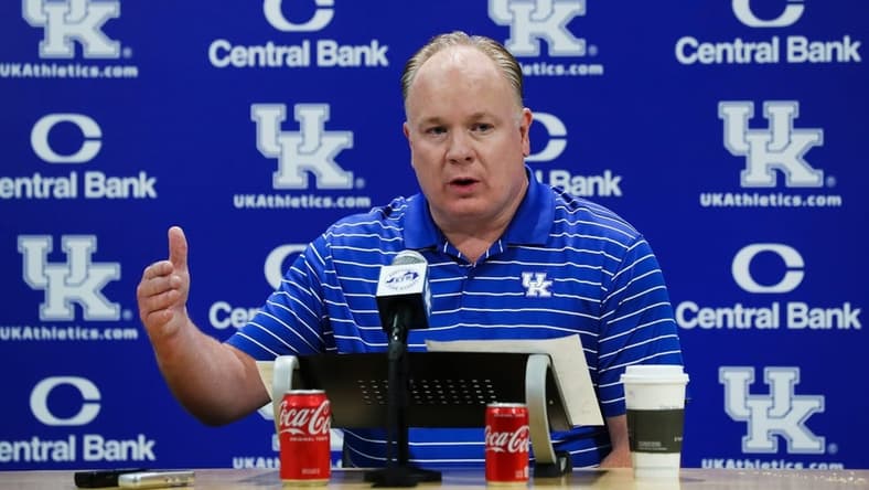 UK head football coach Mark Stoops talked about his team's prospects for the upcoming season during a Media Day event at Kroger Field in Lexington, Ky. on Aug. 3, 2022.

Uk Football01 Sam