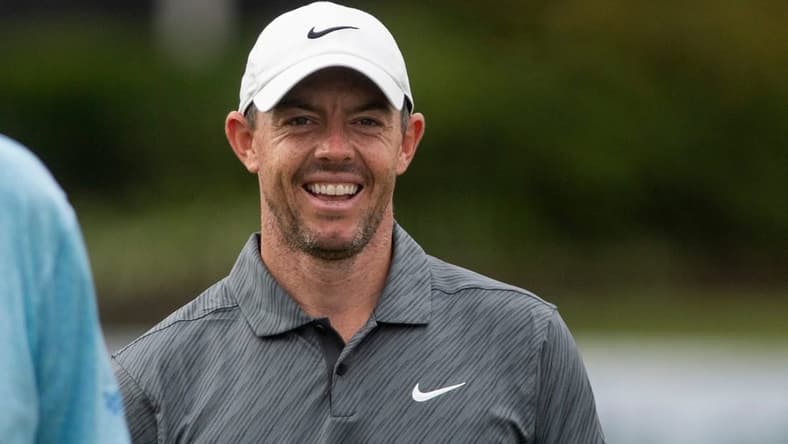 Rory McIlroy smiles while walking off the green of the 18th hole after finishing his round of the FedEx St. Jude Championship Pro-Am at TPC Southwind on Wednesday, August 10, 2022, in Memphis, TN.