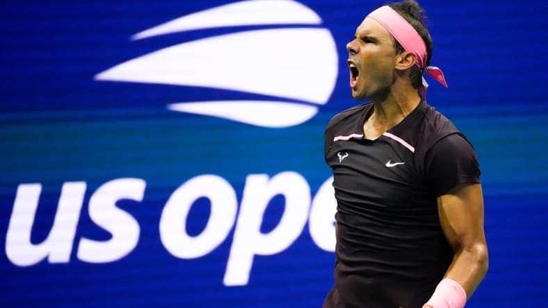 Aug 30, 2022; Flushing, NY, USA;   Rafael Nadal of Spain after winning the 2nd set against Rinky Hijikata of Australia on day two of the 2022 U.S. Open tennis tournament at USTA Billie Jean King National Tennis Center. Mandatory Credit: Robert Deutsch-USA TODAY Sports