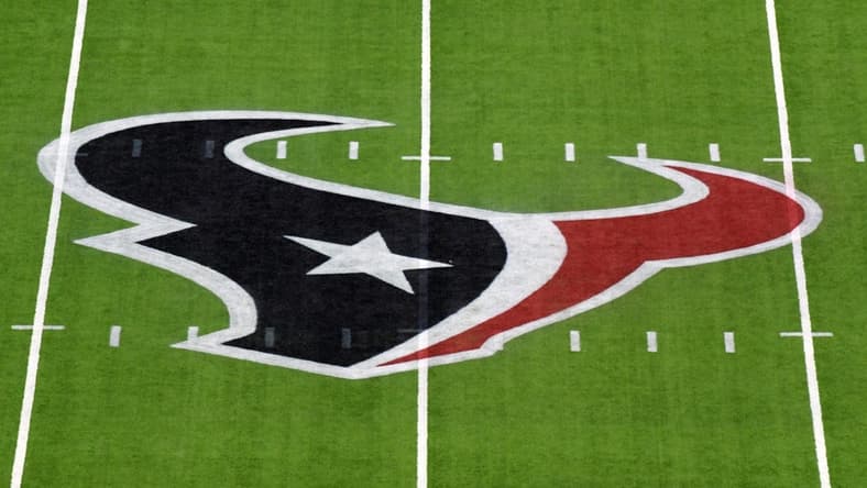 Nov 21, 2019; Houston, TX, USA; Houston Texans logo is seen on the field before a game between the Indianapolis Colts and Houston Texans at NRG Stadium. Mandatory Credit: Kirby Lee-USA TODAY Sports