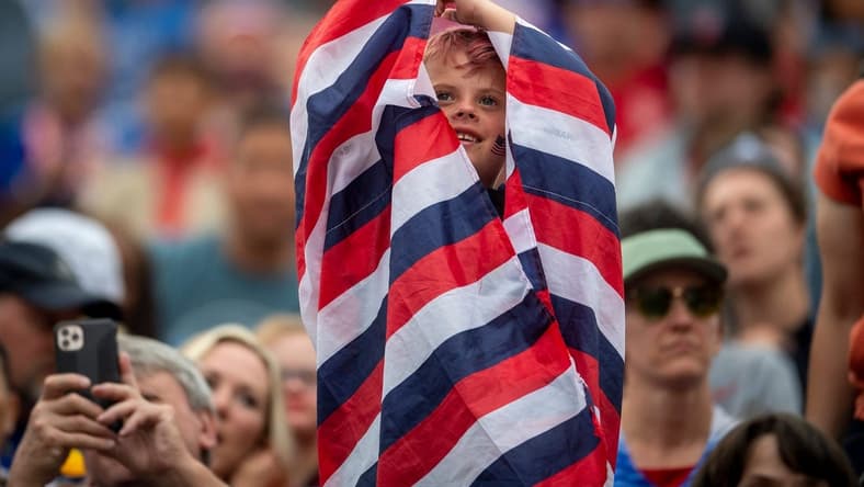 United States women's national soccer team fans cheer on their team as they take on Colombia women's national football team during a friendly at Dick's Sporting Goods Park in Commerce City, Colo. on Saturday, June 25, 2022.
Ftc 0625 Ja Usa Women Soccer 042