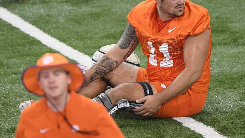 Clemson defensive lineman Bryan Bresee (11) during the first day of fall football practice at the Allen Reeves Complex in Clemson Friday, August 5, 2022.

Clemson Football First Day Fall Practice