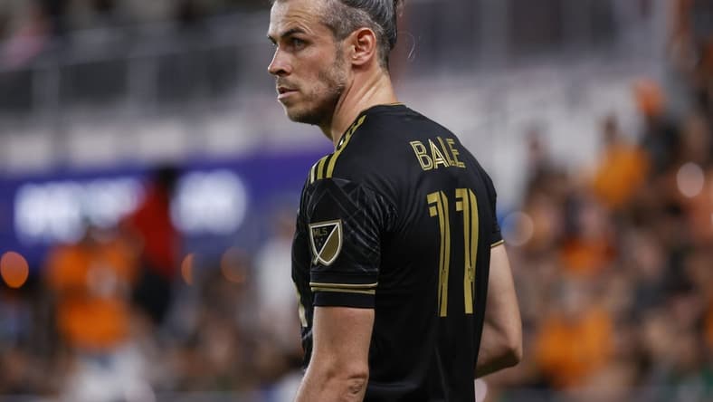Aug 31, 2022; Houston, Texas, USA; Los Angeles FC forward Gareth Bale (11) reacts during the match against the Houston Dynamo FC at PNC Stadium. Mandatory Credit: Troy Taormina-USA TODAY Sports