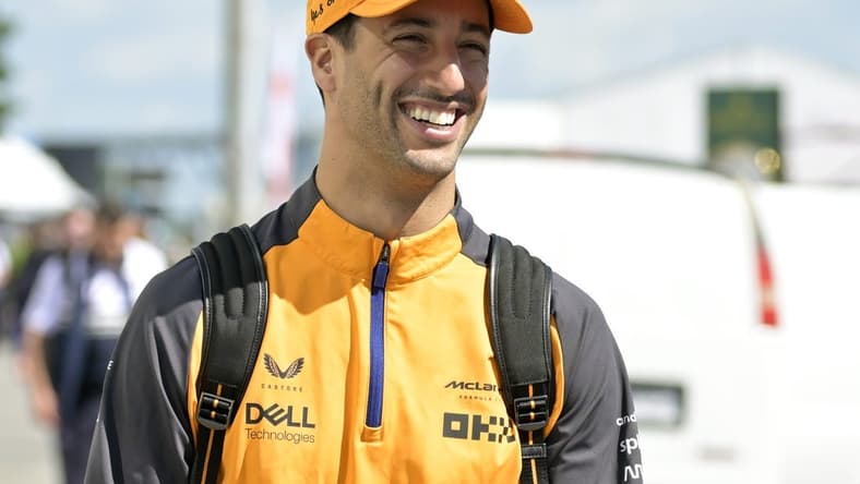 Jun 17, 2022; Montreal, Quebec, CAN; Mclaren driver Daniel Ricciardo of Australia arrives at circuit Gilles Villeneuve. Mandatory Credit: Eric Bolte-USA TODAY Sports