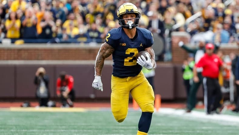Michigan running back Blake Corum runs for a touchdown against Maryland during the second half at Michigan Stadium in Ann Arbor on Saturday, Sept. 24, 2022.