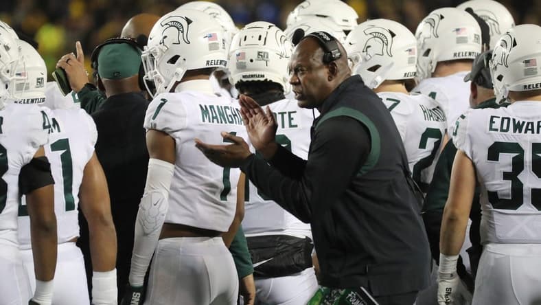 Michigan State coach Mel Tucker on the sidelines during Michigan's 29-7 win over Michigan State on Saturday, Oct. 29, 2022, in Ann Arbor.

Msumich 102922 Kd 0014555