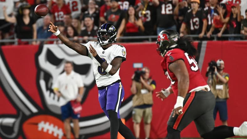 baltimore ravens at tampa bay buccaneers; lamar jackson