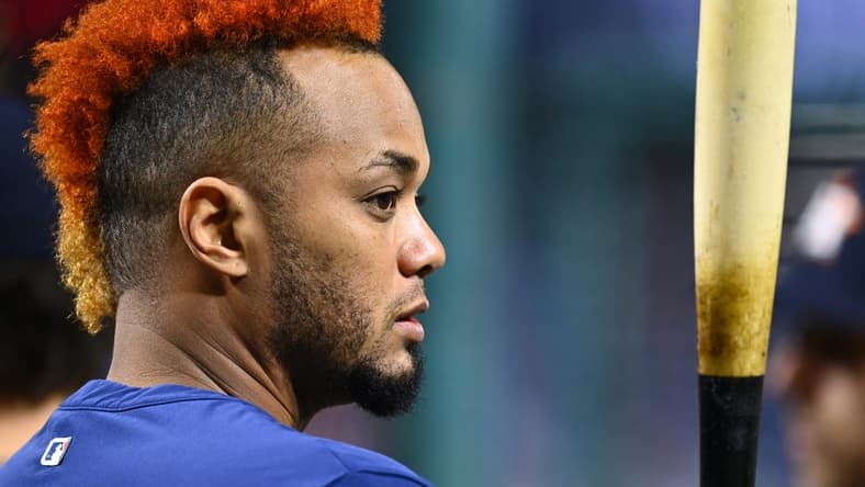Nov 3, 2022; Philadelphia, Pennsylvania, USA; Houston Astros catcher Martin Maldonado (15) looks on before game five of the 2022 World Series against the Philadelphia Phillies at Citizens Bank Park. Mandatory Credit: Kyle Ross-USA TODAY Sports