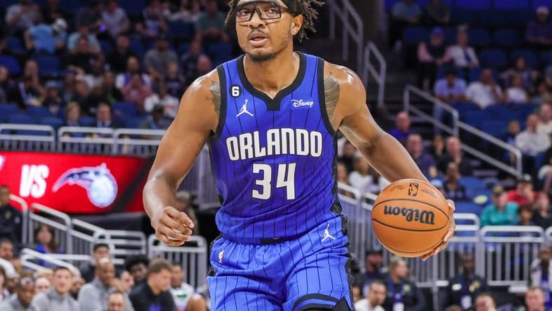 Nov 11, 2022; Orlando, Florida, USA; Orlando Magic center Wendell Carter Jr. (34) during the second quarter against the Phoenix Suns at Amway Center. Mandatory Credit: Mike Watters-USA TODAY Sports