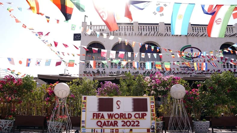 Nov 15, 2022; Doha, QATAR; A restaurant in Souq Waqif ahead of the 2022 FIFA World Cup. Mandatory Credit: Danielle Parhizkaran-USA TODAY Sports