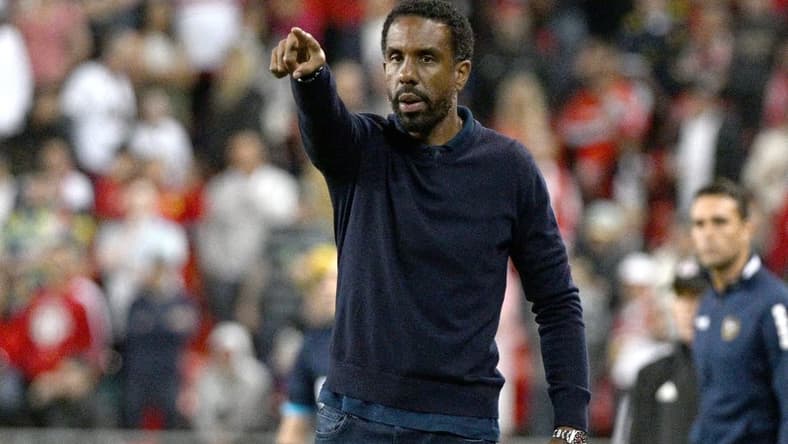 Sep 4, 2022; Toronto, Ontario, CAN; CF Montreal head coach Wilfried Nancy gestures as he speaks to his players in the first half against Toronto FC at BMO Field. Mandatory Credit: Dan Hamilton-USA TODAY Sports