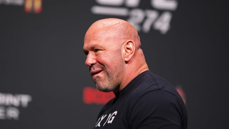 May 6, 2022; Phoenix, Arizona, USA; UFC president Dana White during weigh ins for UFC 274 at the Arizona Federal Theatre. Mandatory Credit: Mark J. Rebilas-USA TODAY Sports