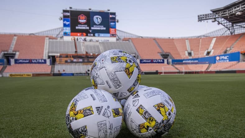 Sep 10, 2022; Houston, Texas, USA; General view balls on the field of PNC Stadium before the match between the Houston Dynamo FC and Sporting Kansas City. Mandatory Credit: Troy Taormina-USA TODAY Sports