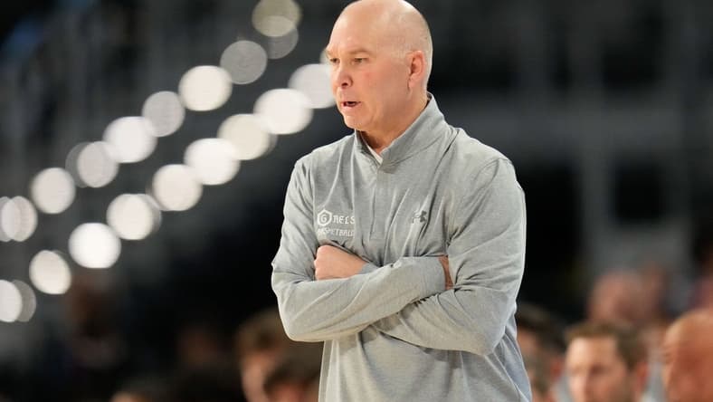 Dec 3, 2022; Fort Worth, Texas, USA; St. Mary's Gaels head coach Randy Bennett looks on during the first half against the Houston Cougars at Dickies Arena. Mandatory Credit: Chris Jones-USA TODAY Sports