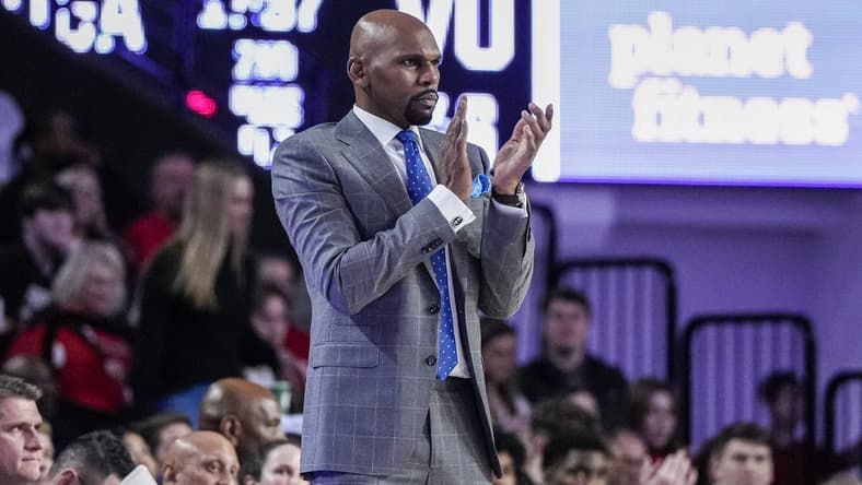 Jan 21, 2023; Athens, Georgia, USA; Vanderbilt Commodores head coach Jerry Stackhouse reacts on the sideline against the Georgia Bulldogs during the second half at Stegeman Coliseum. Mandatory Credit: Dale Zanine-USA TODAY Sports