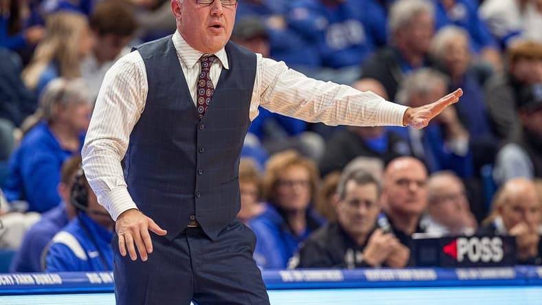 Texas A&M head coach Buzz Williams coached his team as the visiting Aggies took on the Wildcats at Rupp Arena on Saturday afternoon. Kentucky defeated Texas A&M 76-67. Jan. 21, 2023
Jf Uk Am Aj6t1905