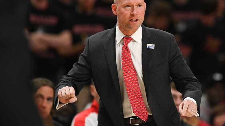 Jan 25, 2023; College Park, Maryland, USA; Maryland Terrapins head coach Kevin Willard reacts during during the first half against the Wisconsin Badgers at Xfinity Center. Mandatory Credit: Tommy Gilligan-USA TODAY Sports
