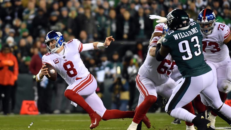 nfl divisional playoffs: daniel jones, new york giants
