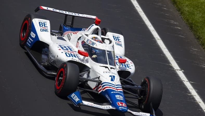 May 29, 2022; Indianapolis, Indiana, USA; IndyCar Series driver Tony Kanaan during the running of the 106th Indianapolis 500 at Indianapolis Motor Speedway. Mandatory Credit: Mark J. Rebilas-USA TODAY Sports