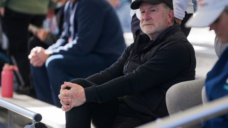Robert Sarver, former Suns owner, watches as AZ Drive plays against the Atlanta Bouncers during a Major League Pickleball tournament at Bell Bank Park on Jan. 26, 2023, in Mesa.

Dsc09884 Copy