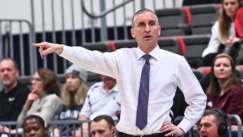 Jan 28, 2023; Pullman, Washington, USA; Arizona State Sun Devils head coach Bobby Hurley directs his team against the Washington State Cougars in the first half at Friel Court at Beasley Coliseum. Mandatory Credit: James Snook-USA TODAY Sports