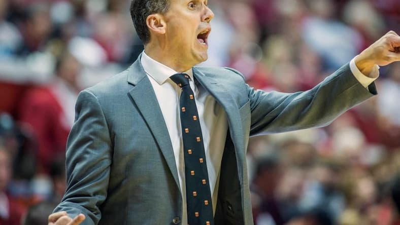 Nov 20, 2019; Bloomington, IN, USA; Princeton Tigers head coach Mitch Henderson calls out a play on the sideline in the first half against the Indiana Hoosiers at Simon Skjodt Assembly Hall. Mandatory Credit: Trevor Ruszkowski-USA TODAY Sports