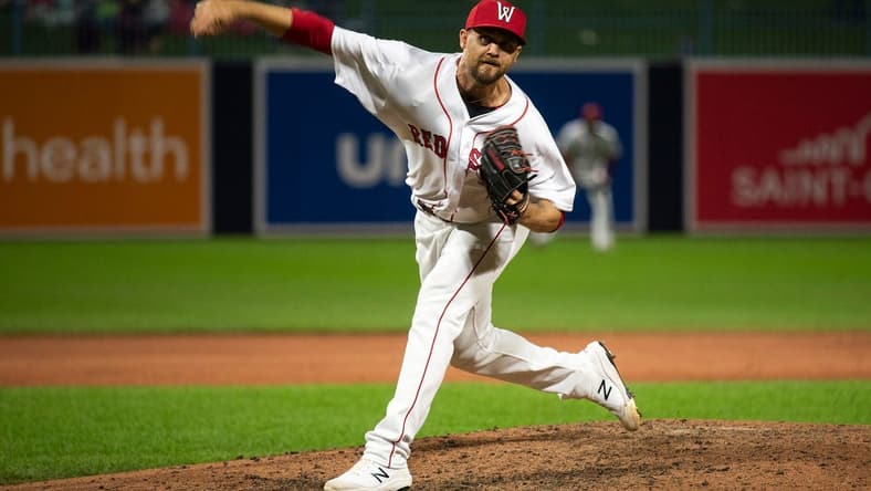 WORCESTER - Colten Brewer delivers a pitch during the final home game of the inaugural WooSox season at Polar Park on Sunday, September 26, 2021.
Spt Woosoxgame 29