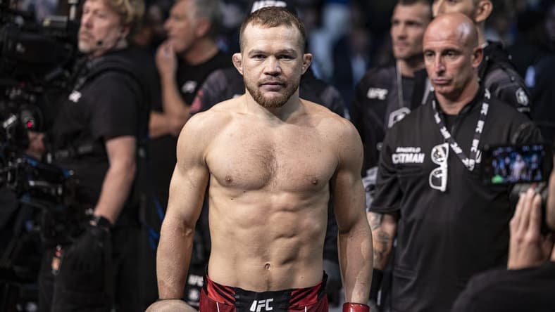 Oct 22, 2022; Abu Dhabi, UAE; Petr Yan (red gloves) before his fight against Sean O'Malley (blue gloves) during UFC 280 at Etihad Arena. Mandatory Credit: Craig Kidwell-USA TODAY Sports