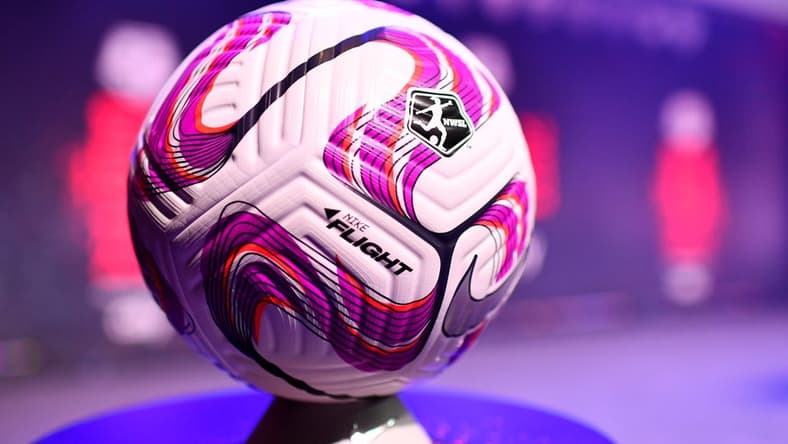Jan 12, 2023; Philadelphia, Pennsylvania, USA; A general view of an official game ball during the NWSL Draft at Pennsylvania Convention Center. Mandatory Credit: Kyle Ross-USA TODAY Sports