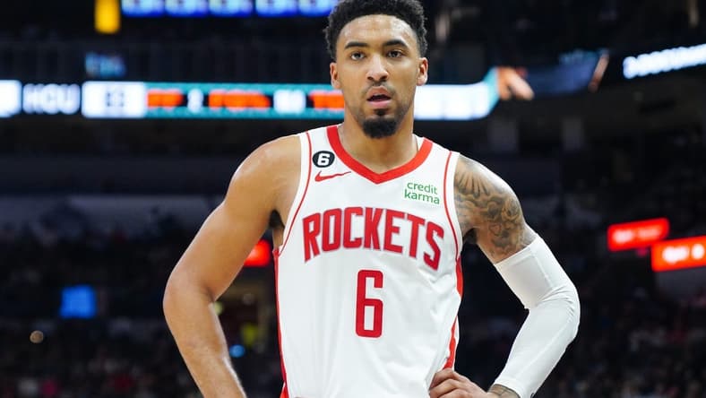 Mar 4, 2023; San Antonio, Texas, USA;  Houston Rockets forward KJ Martin (6) during the second half of a game against the San Antonio Spurs at the AT&T Center. Mandatory Credit: Aaron Meullion-USA TODAY Sports