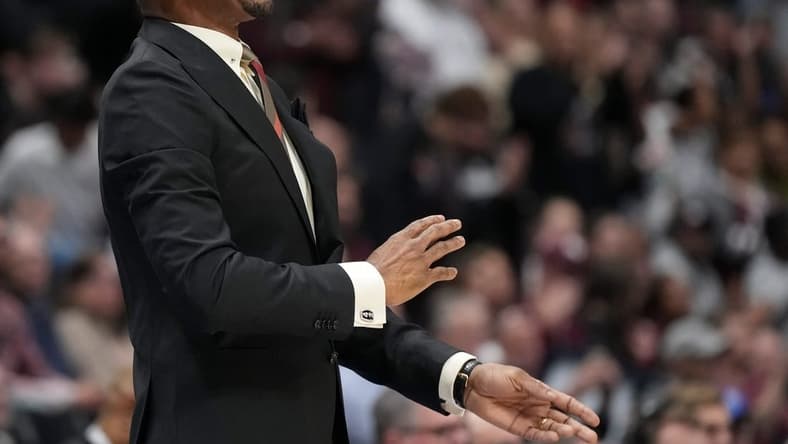 Vanderbilt head coach Jerry Stackhouse yells at his player during the first half of a semifinal SEC Men s Basketball Tournament game against Texas A&M at Bridgestone Arena Saturday, March 11, 2023, in Nashville, Tenn.
Sec Basketball Vanderbilt Vs Texas A M