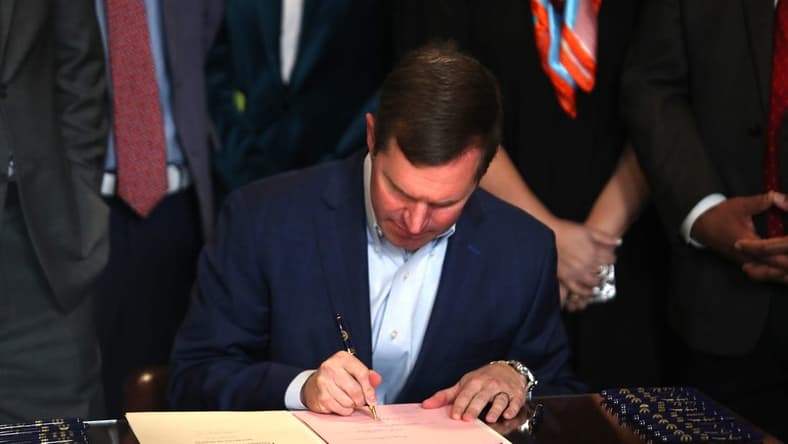 Gov. Andy Beshear signed a bill into law that makes Sports Betting legal in Kentucky. He had already signed and made legal Medical Marijuana.March 31, 2023
Billsignings 03