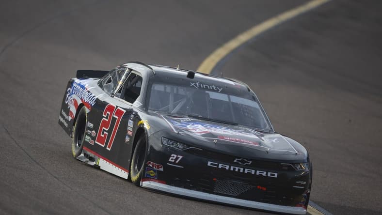 Nov 5, 2022; Avondale, Arizona, USA; NASCAR Xfinity Series driver Jeb Burton during the Xfinity Championship race at Phoenix Raceway. Mandatory Credit: Mark J. Rebilas-USA TODAY Sports