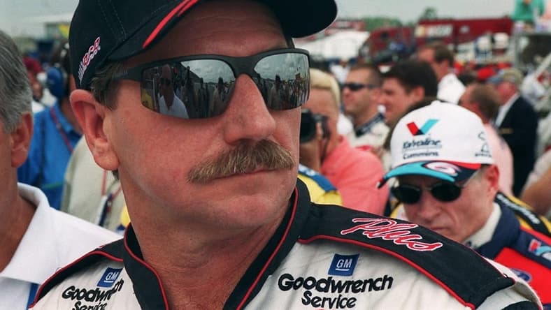 Dale Earnhardt waits during driver introduction before the Southern 500 Labor Day weekend.
Aldridge Photos 108