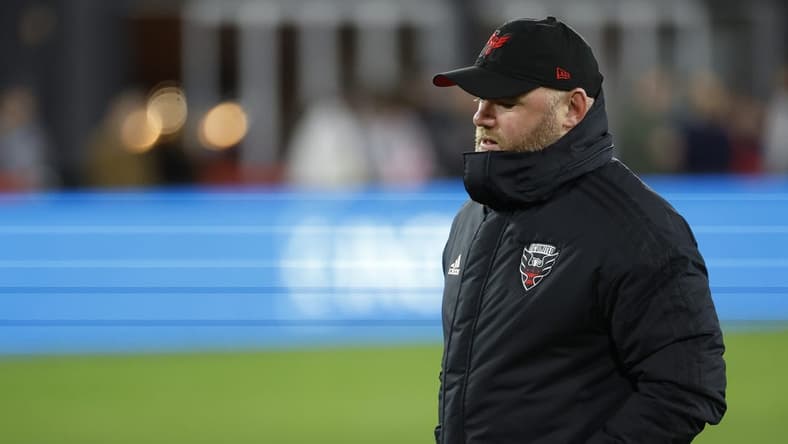 Apr 8, 2023; Washington, District of Columbia, USA; D.C. United head coach Wayne Rooney walks off the field after their game against Columbus Crew SC at Audi Field. Mandatory Credit: Geoff Burke-USA TODAY Sports